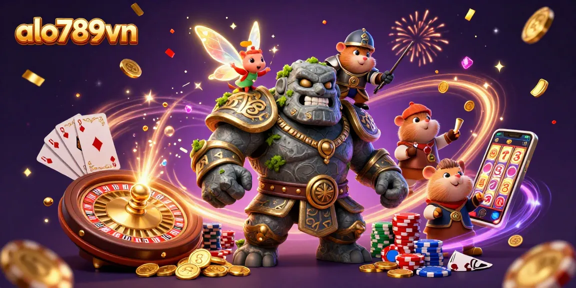 Experience the excitement of alo789vn with rich visuals of casino magic and lucky themes.