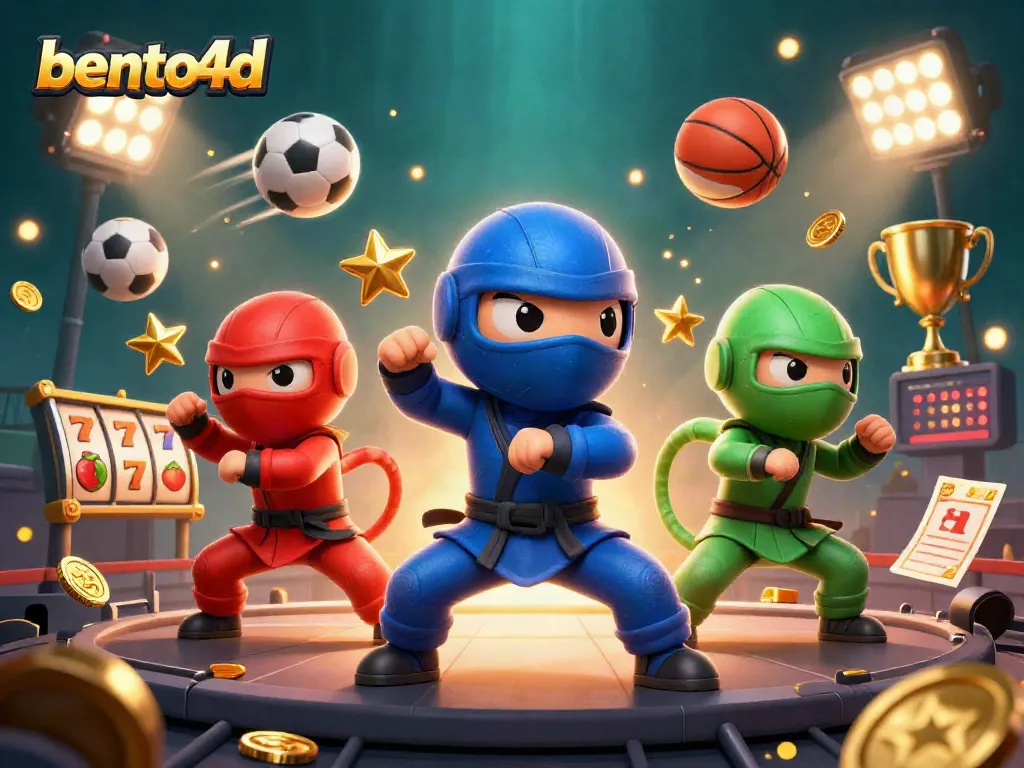 Engage in thrilling bets with bento4d as ninja chameleons showcase casino excitement in action.