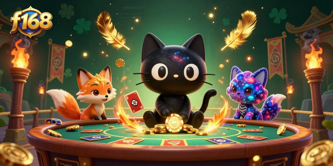 Experience the thrill at f168 casino with cosmic characters pulling in golden chips!