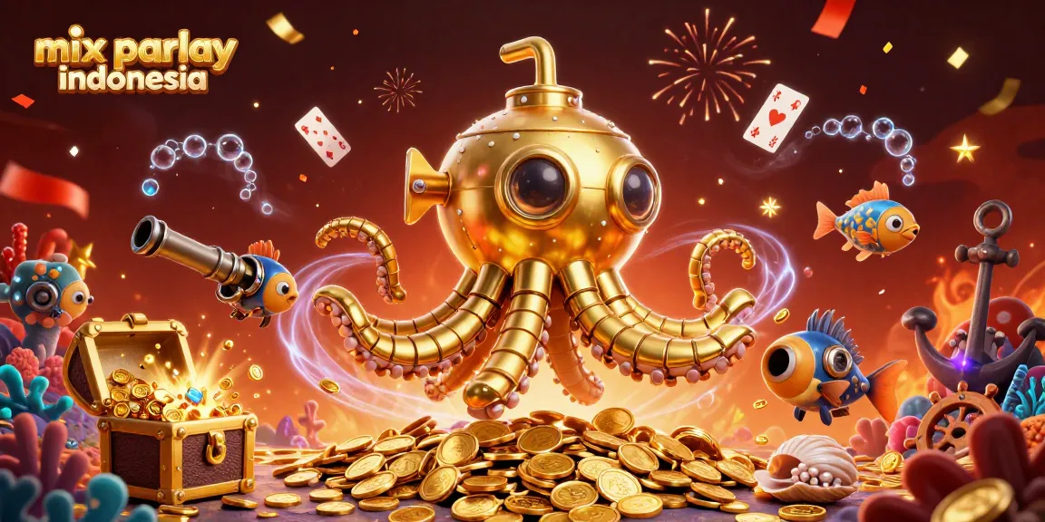 Experience the thrill of mix parlay indonesia with a vibrant underwater scene filled with treasure and excitement.
