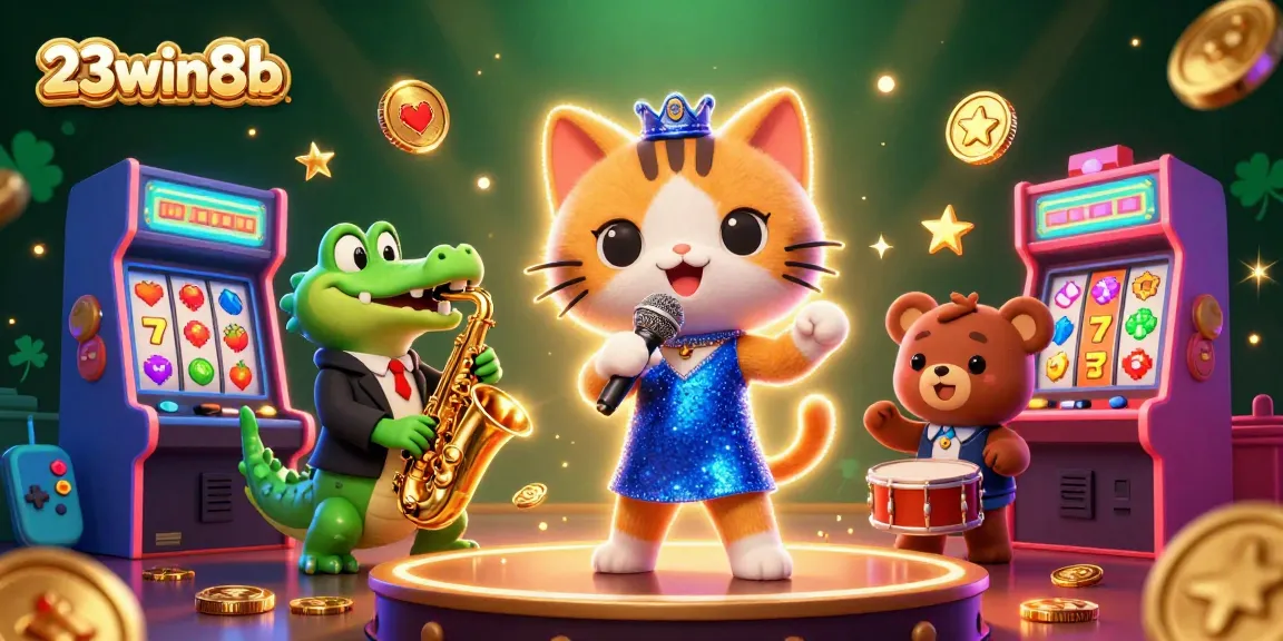 Engage in thrilling gameplay at 23win8b with iconic gaming characters and vibrant casino elements.