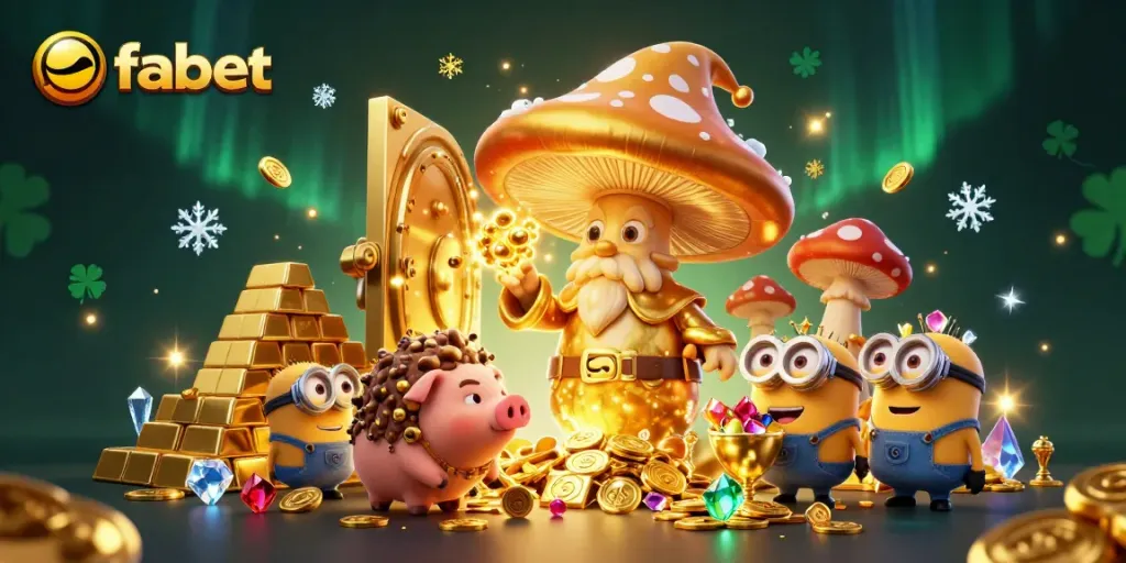 Spin the fabet reels with a magical golden wizard and treasure-hunting companions.