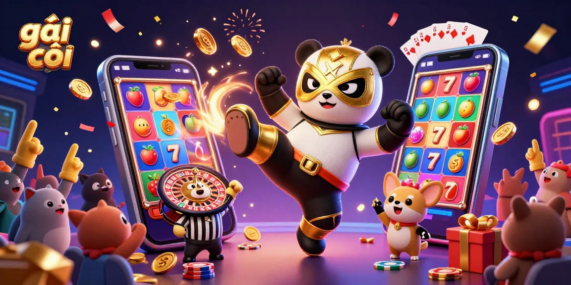 Engage in exciting gambling with gái gọi visuals, featuring vibrant characters and rich casino elements.