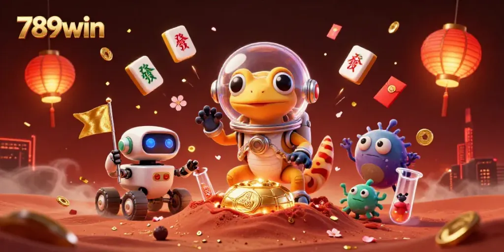 Experience the excitement of 789win as a Martian gecko discovers a golden casino on Mars.