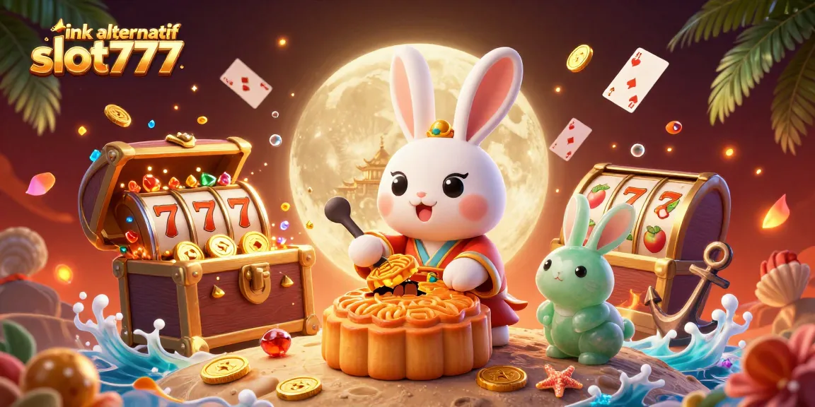 Engage with the link alternatif slot777 for a striking illustration of a moon rabbit and slot elements.