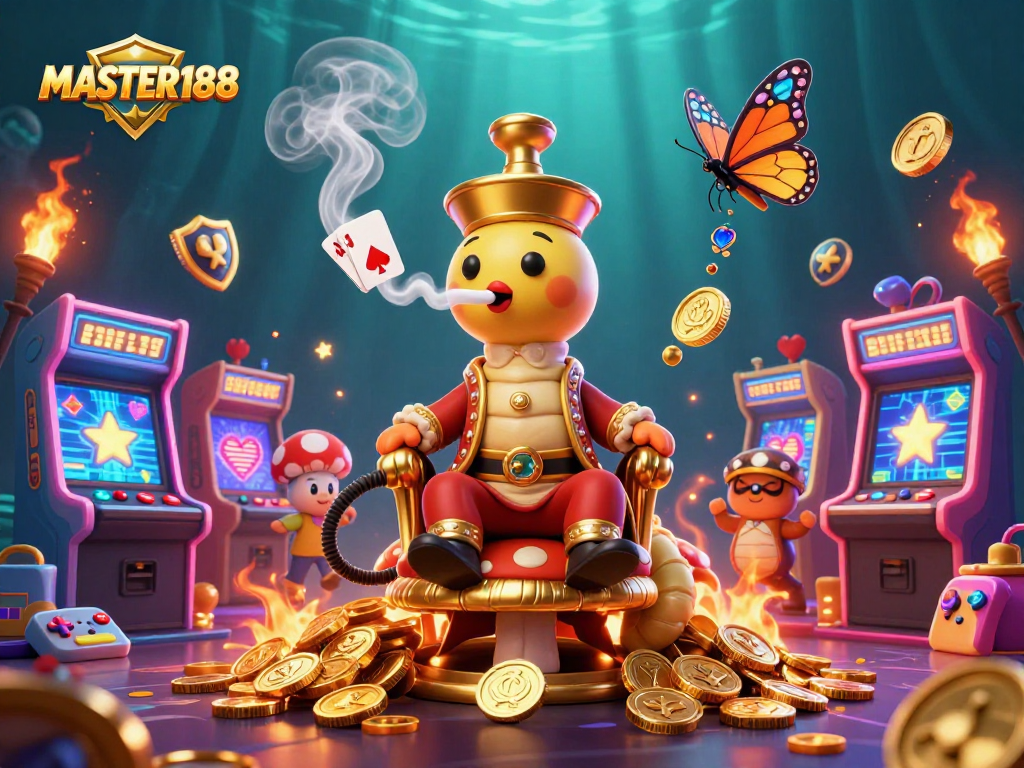 Engage in winning strategies at MASTER188 with vibrant 3D casino game elements.
