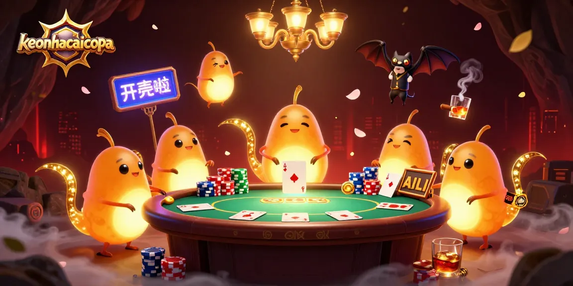 Engage in dynamic poker action at keonhacaicopa, illuminated by bioluminescent glowworms.
