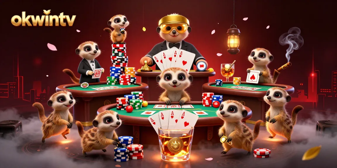 Experience seamless gaming action with okwintv's vibrant meerkat casino scene packed with dynamic elements.