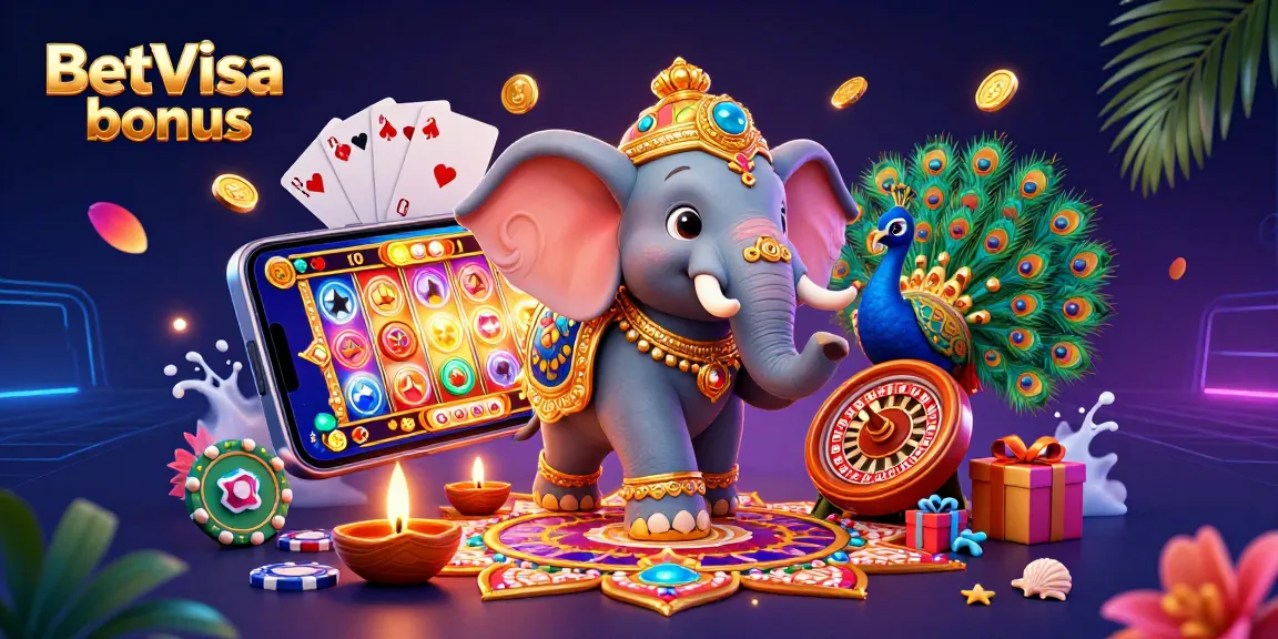 Experience the BetVisa bonus with this vibrant representation of exciting casino gaming elements.