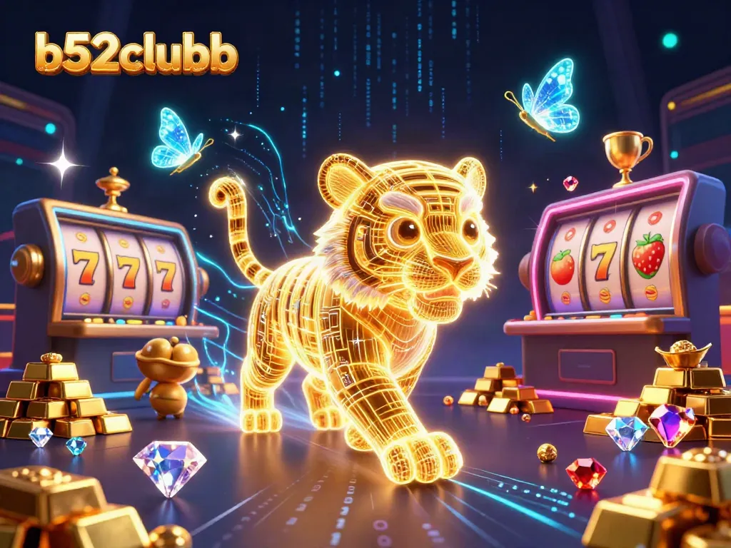 B52clubb showcases colorful winning moments in a vibrant casino dreamscape filled with slot games.