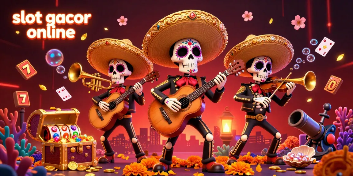 Experience thrilling action with slot gacor online as a dynamic mariachi band plays amid treasures, enhancing your gaming vibe.