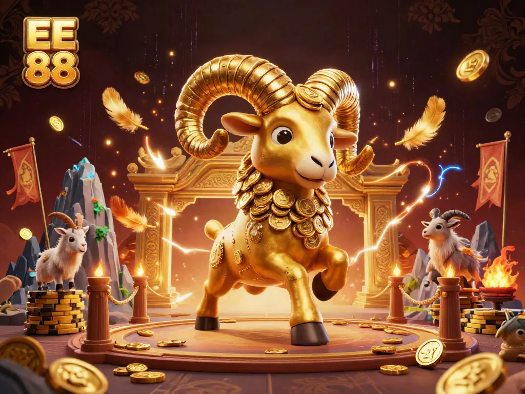Engage in thrilling gaming action at EE 88, showcasing a dynamic 3D illustration of casino elements and vibrant characters.