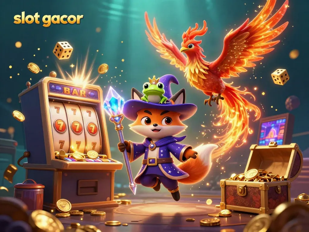 Experience the excitement of slot gacor with enchanting characters and vibrant casino elements.