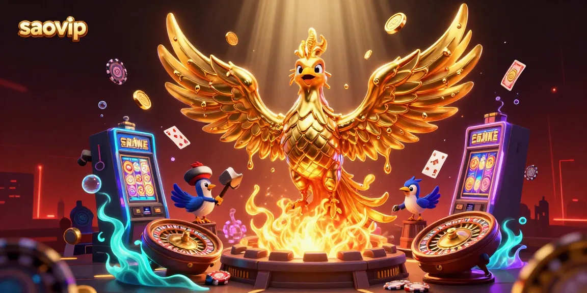 Experience the thrilling games at saovip with a dynamic illustration showcasing vibrant casino elements.
