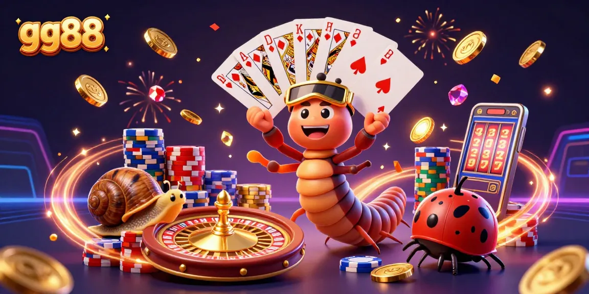 gg88 players enjoying vibrant casino excitement in a packed 3D illustration with engaging characters