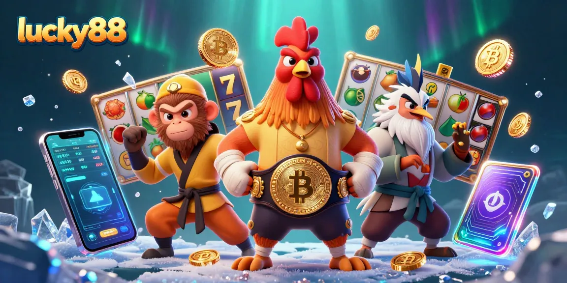 Engage with lucky88's vibrant 3D casino scene featuring animated characters and dynamic game elements.