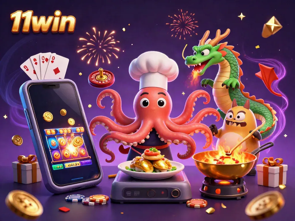 Experience exhilarating gameplay at 11win with vibrant characters celebrating casino wins.