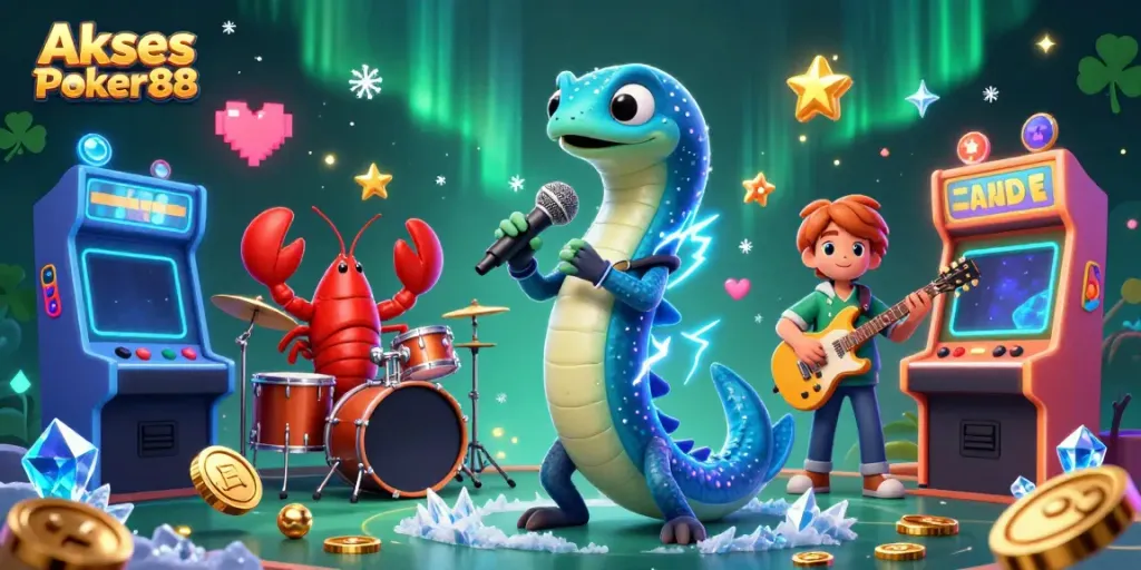 Experience Akses Poker88 with vibrant characters in an underwater casino scene, full of life and excitement.