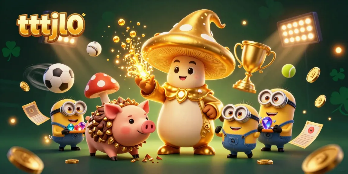 Experience the thrill of tttjl0 with a wizard channeling magic in a vibrant casino scene.