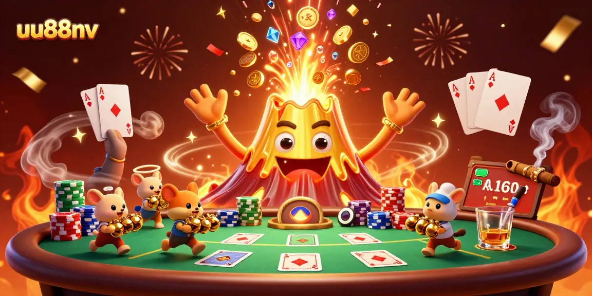 Win big at uu88nv with this vibrant casino scene showcasing excitement and poker action.