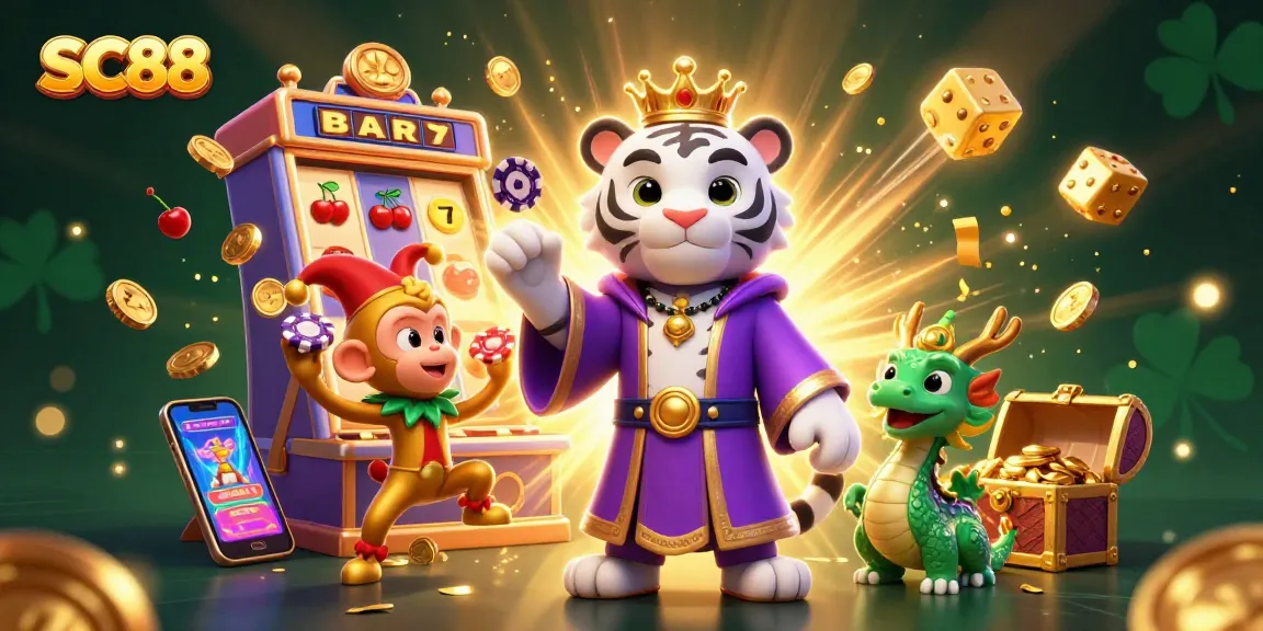 Experience thrilling jackpots at SC88's vibrant casino scene with captivating characters and games!