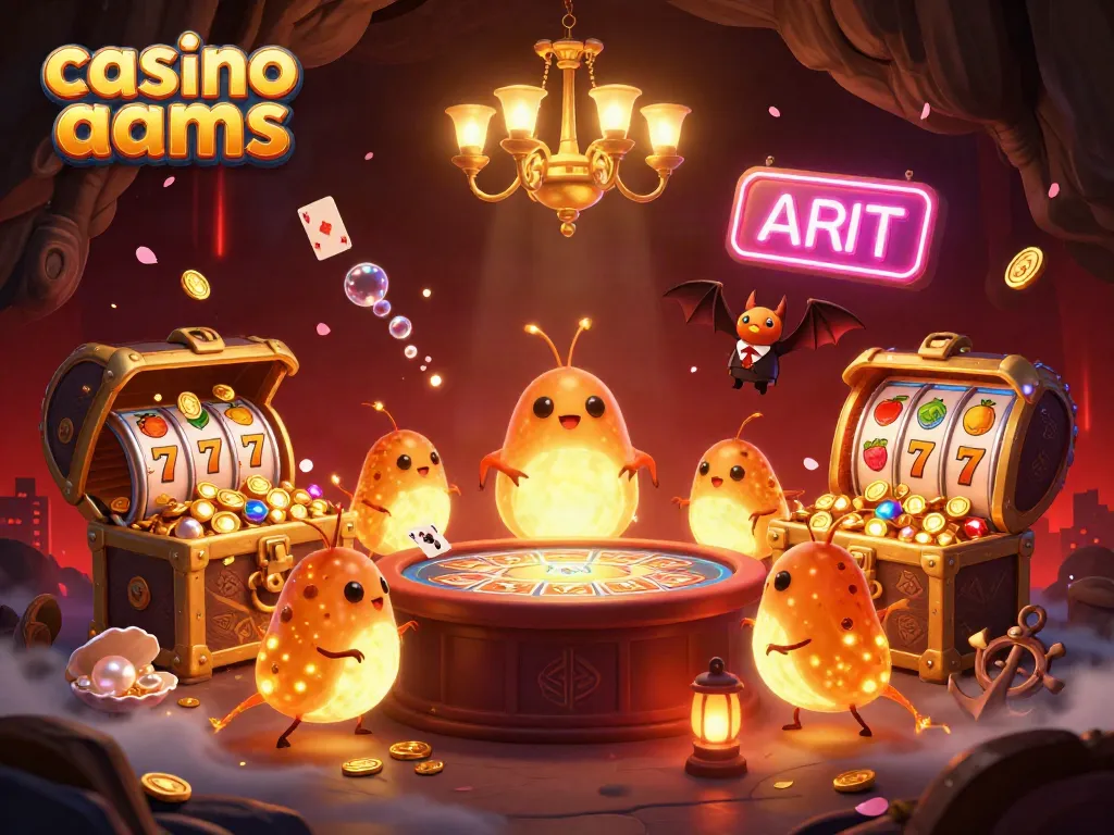 Gioca nei casino non AAMS: scene vivaci con lumini e simboli delle slot, gioielli e carte.